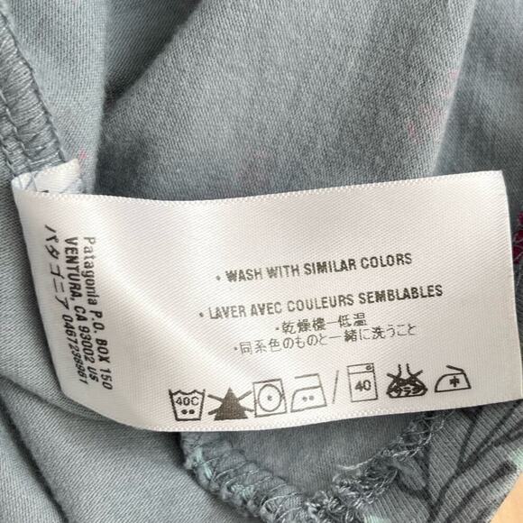 Patagonia‎ Margot Organic Cotton Dress in Grey Pink Floral Sleeveless, Small - Picture 12 of 12